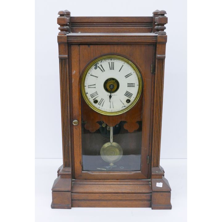 Victorian Walnut Seth Thomas Kitchen Clock- 21''