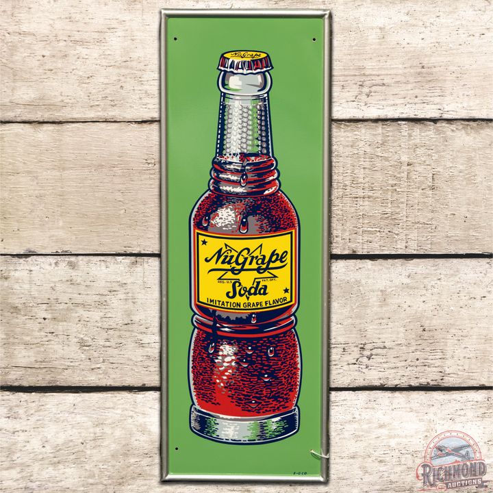 NuGrape Soda "Imitation Grape Flavor" SST Sign - 9