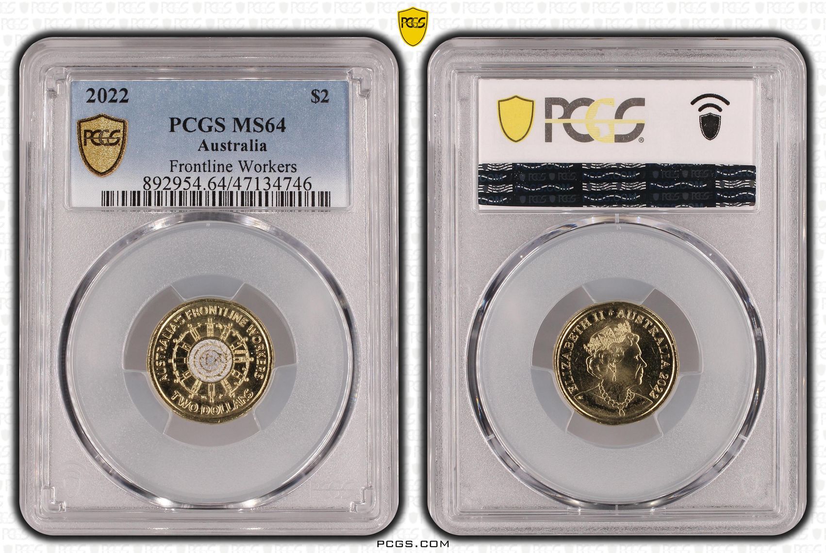 Frontline Workers Colorized , Two Dollar, 2022, PCGS MS64