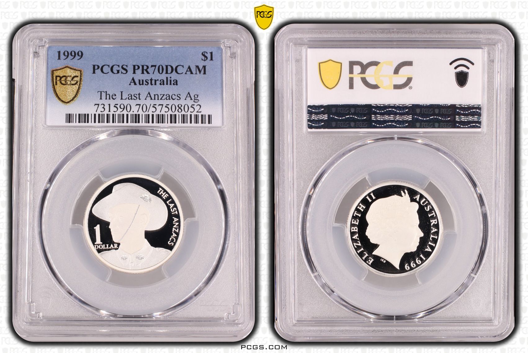 Elizabeth II, The Last Anzacs Silver, One Dollar, 1999, PCGS PR70DCAM