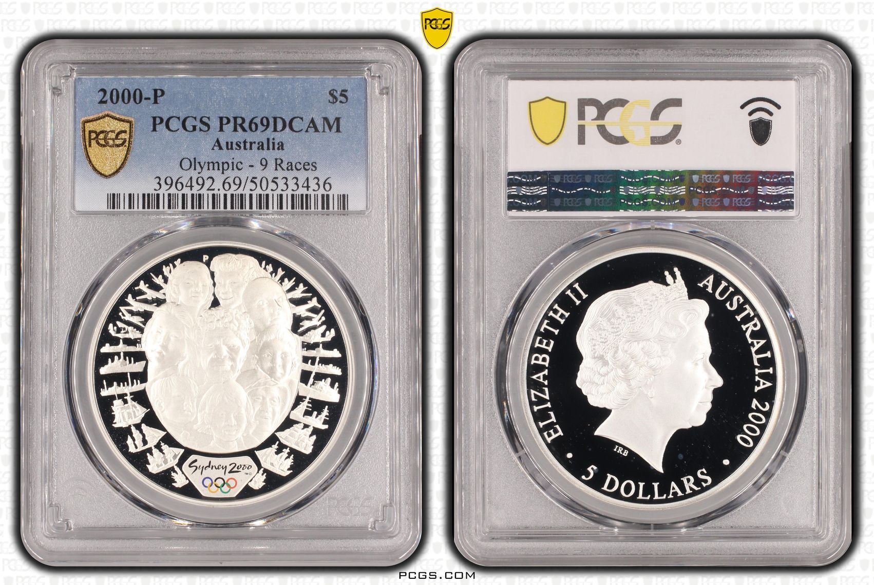 9 Races, Five Dollar, 2000-P, PCGS PR69DCAM