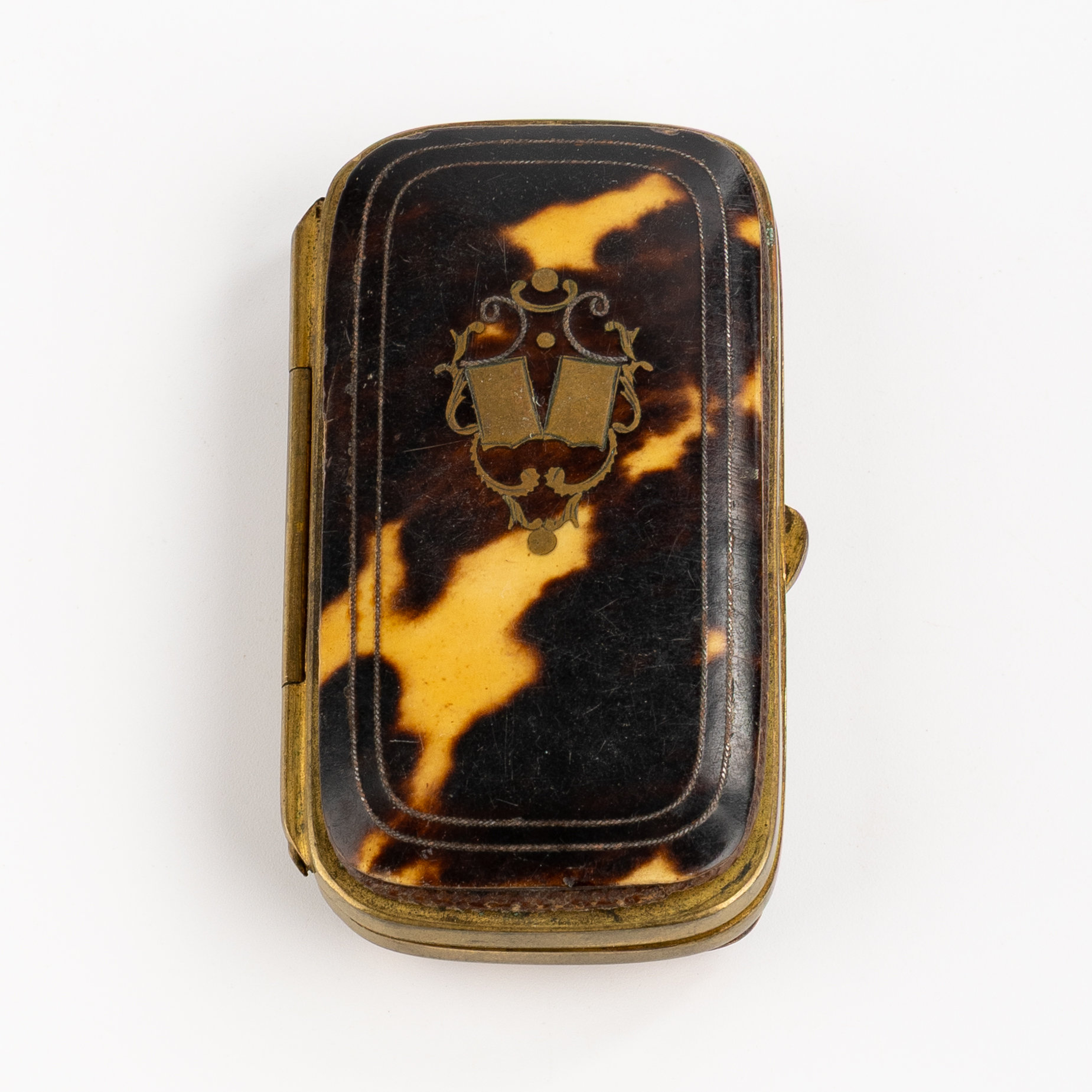 192 · Oblong Tortoiseshell Vesta Case, C. 1920'S,  gF