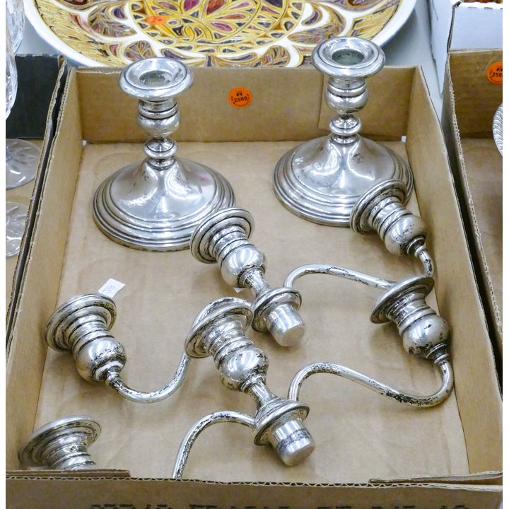 Box Weighted Sterling Candelabras