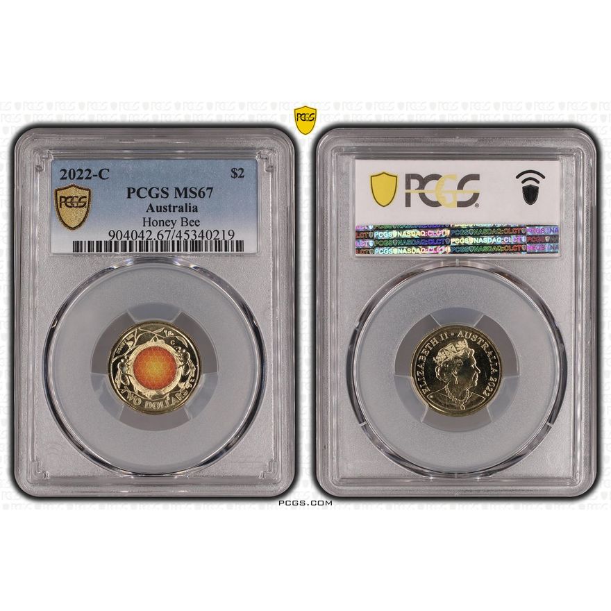 Honey Bee Colorized, Two Dollar, 2022-C, PCGS MS67