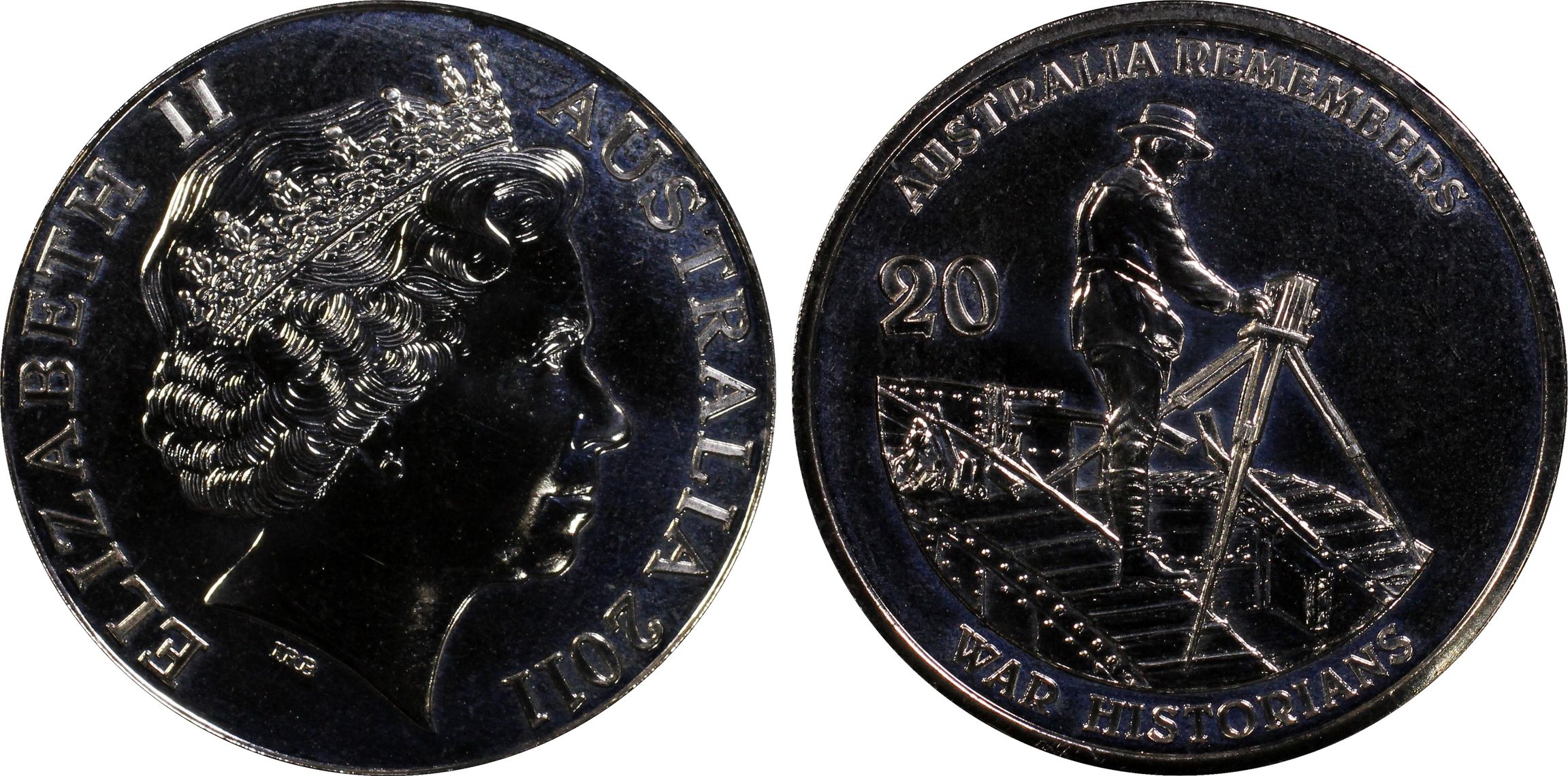 War Historians , Twenty Cent, 2011, PCGS MS67