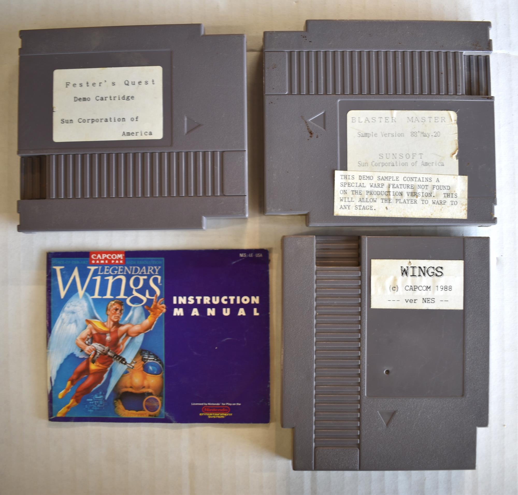 WINGS & BLASTER MASTER NES PROTOTYPES | McLaren Auction Services