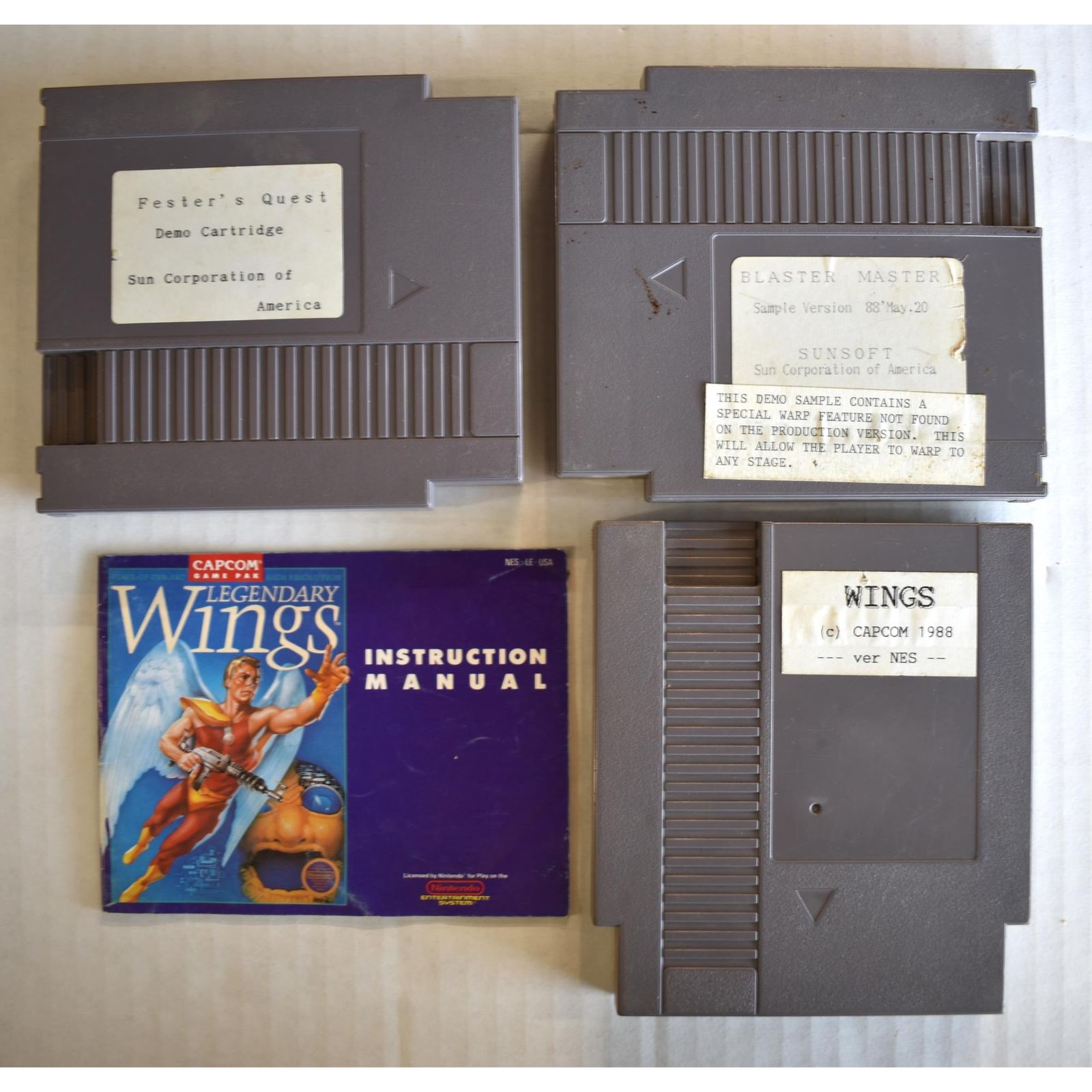 WINGS BLASTER MASTER NES PROTOTYPES McLaren Auction Services