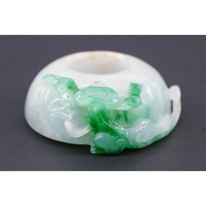 Old Chinese Jadeite Lingzhi Water Coupe 1''x2.25''
