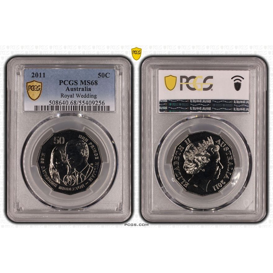 Royal Wedding, Fifty Cent, 2011, PCGS MS68