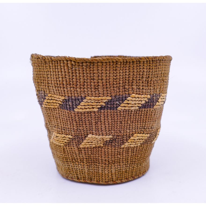 Antique Tlingit Small Indian Basket- 2.5'' with some damage
