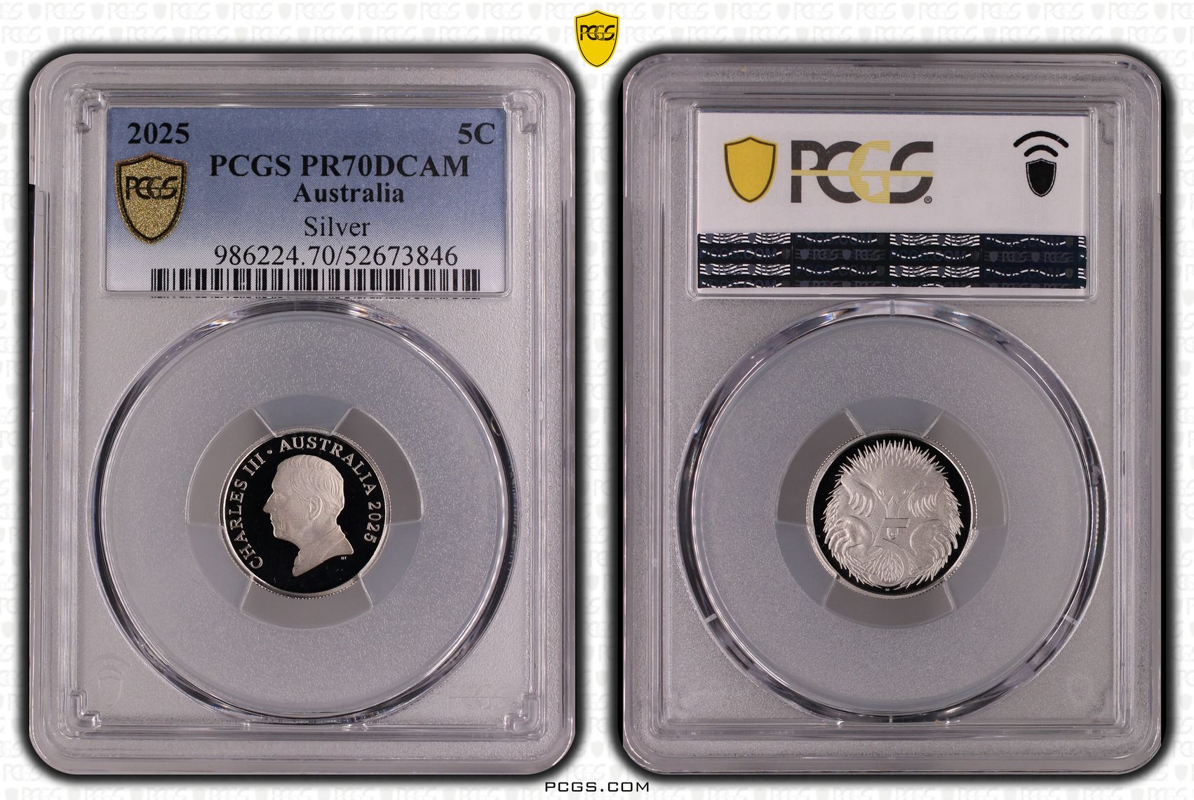 487 · Silver, 17/0, Five Cent, 2025,  PR70DCAM