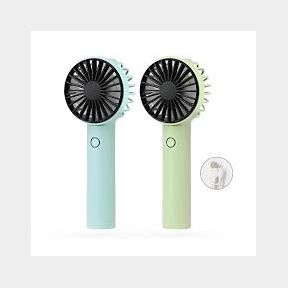 Minimalist Portable Handheld Fan Strong Wind and Noiseless 2 Pack green / black | DEFECTIVE