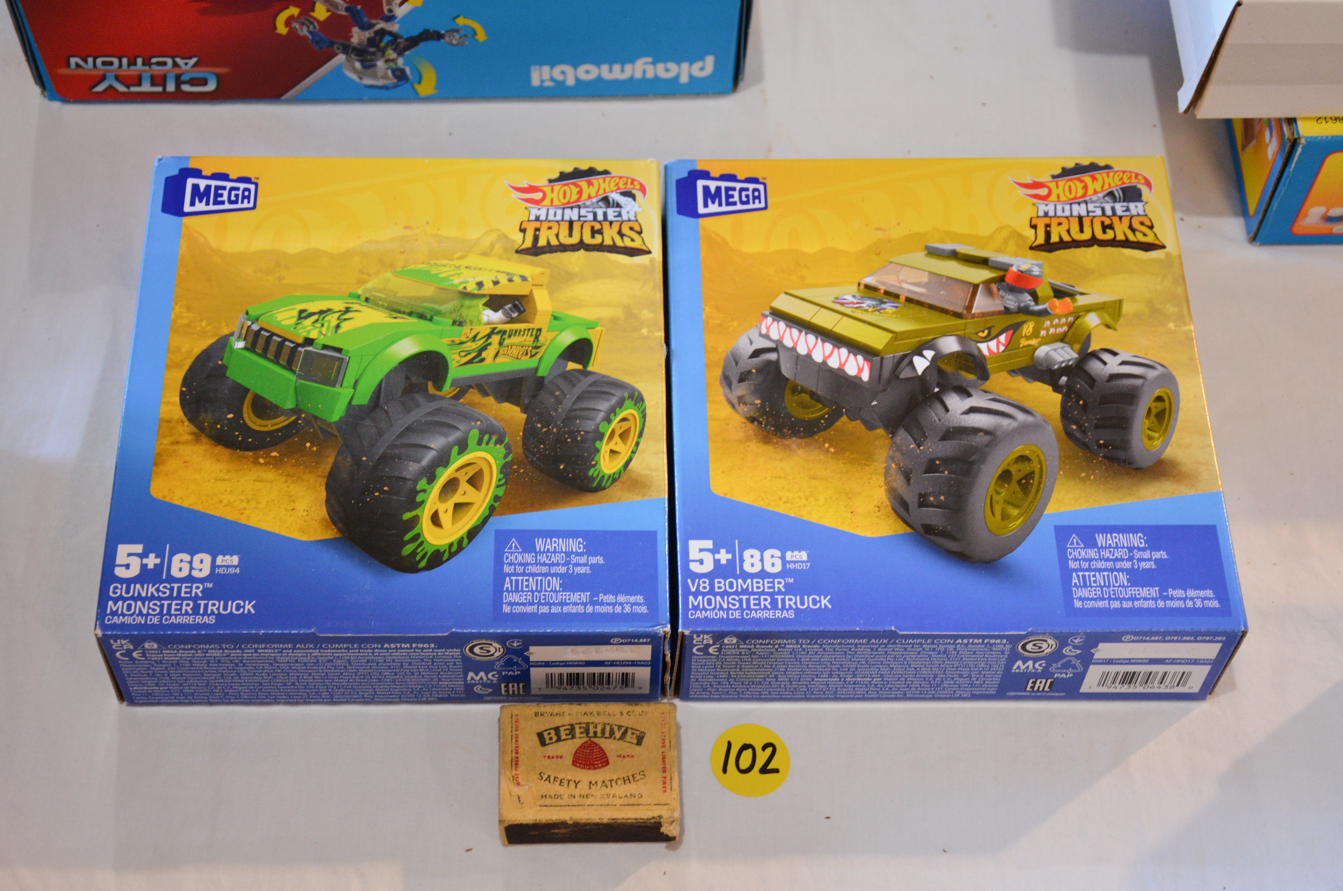 Boxed Hot Wheels Monster Trucks x 2 — sold at auction in New Zealand for $20