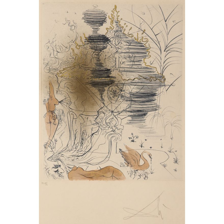 Salvador Dali ''La Pagode'' (Pagoda) 1969 Etching