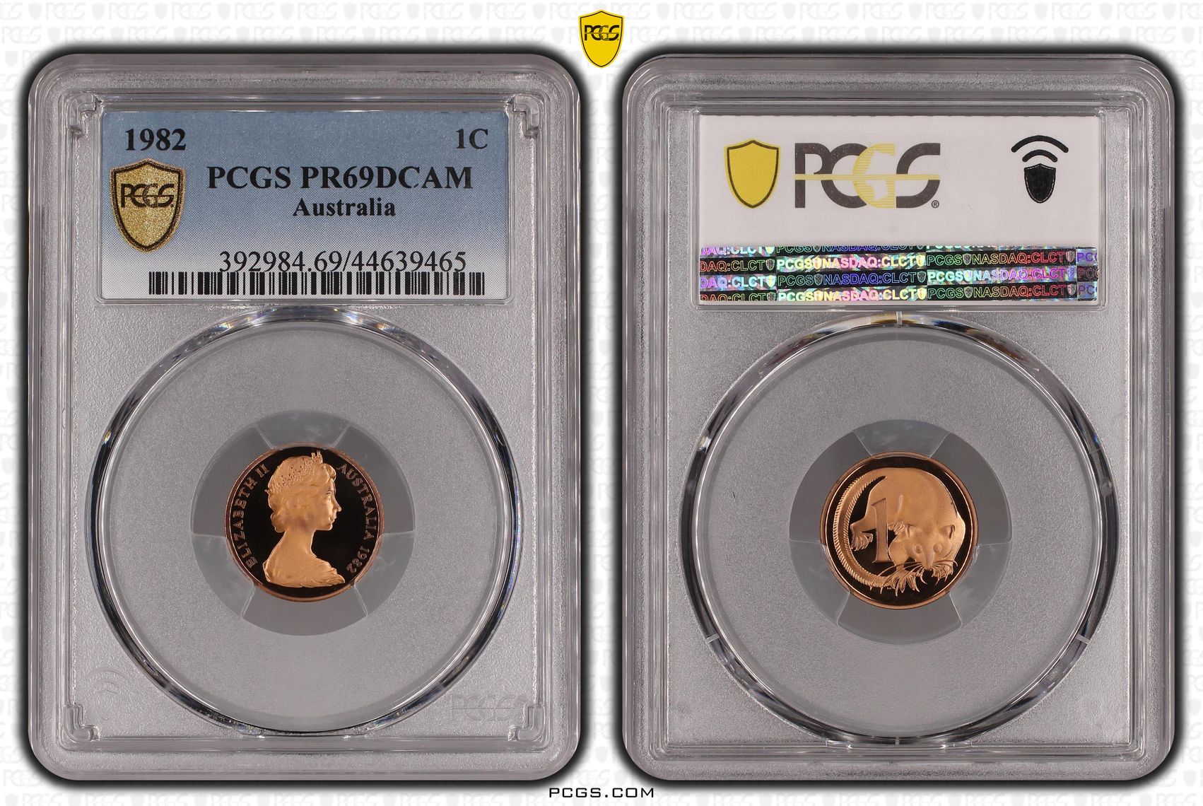 One Cent, 1982, Pcgs Pr69dcam