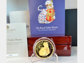 2022 SEYMOUR PANTHER GOLD 1oz PROOF 100 POUND COIN