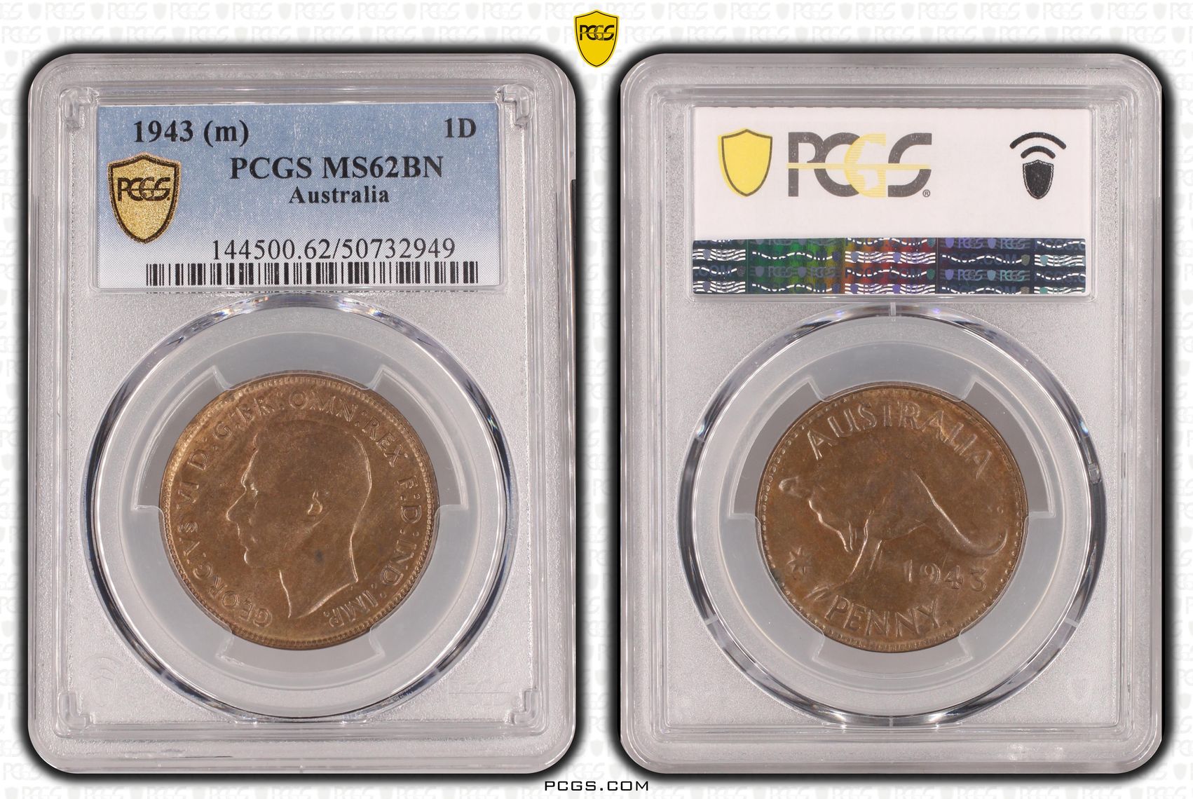 Penny, 1943, PCGS MS62BN