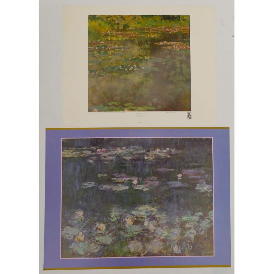 2pc Vintage Claude Monet Art Posters Largest 20'' x 26''