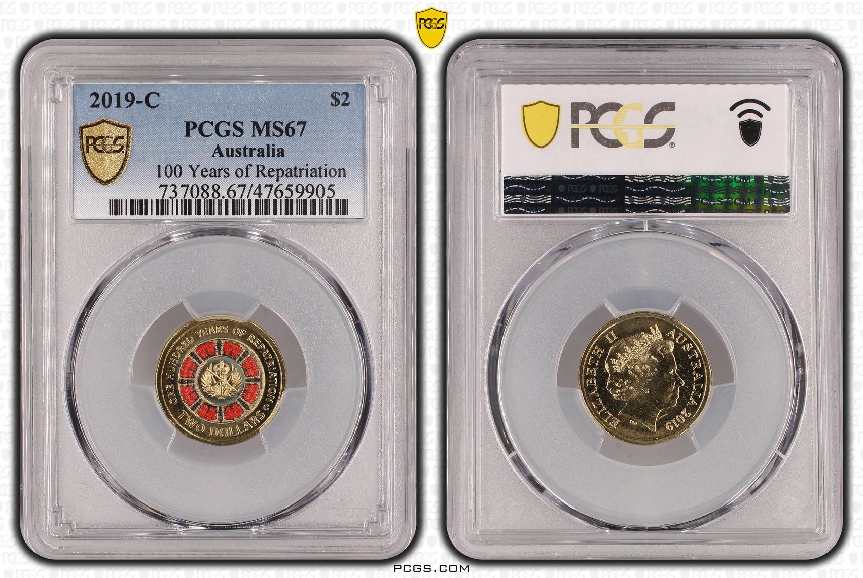 100 Years of Repatriation, Two Dollar, 2019-C, PCGS MS 67