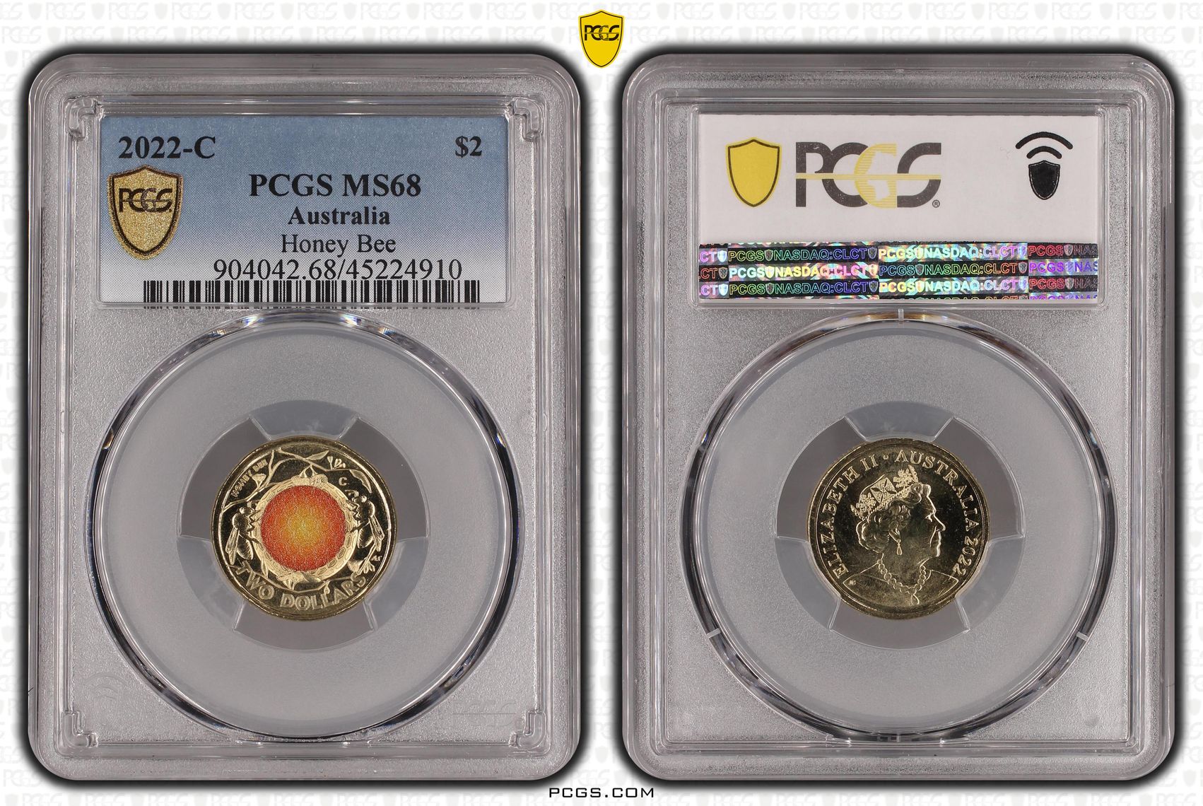 2022-C Australia Two Dollar, $2 Honey Bee PCGS - MS68 -910
