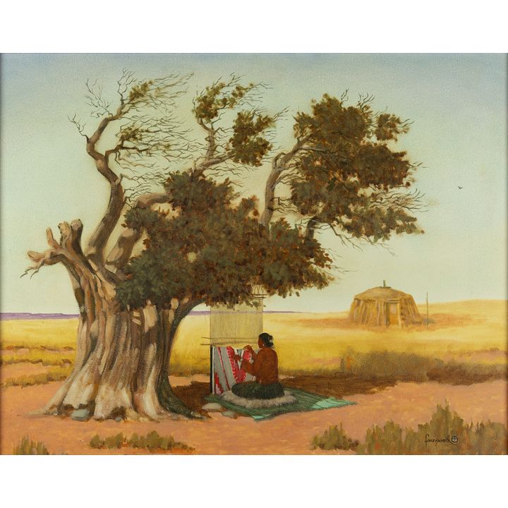 John Farnsworth (1941- ), Navajo Weaver
