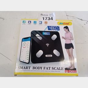 WIRELESS SMART BODY WEIGHT FAT SCALE -Q-D001 - BLACK -