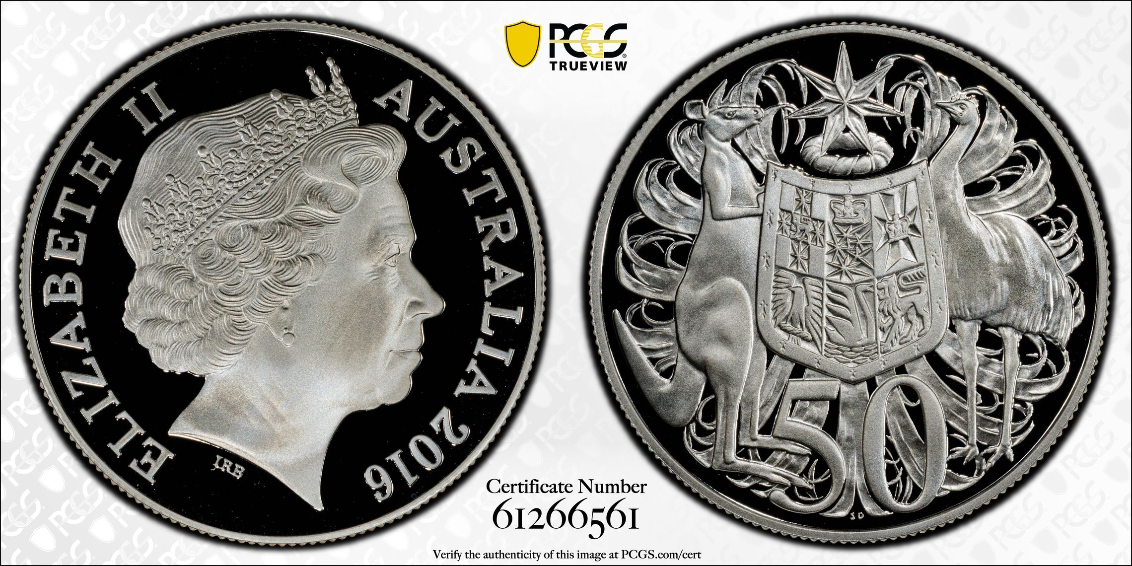 Silver, POP 7/0, Fifty Cent, 2016, PCGS PR70DCAM