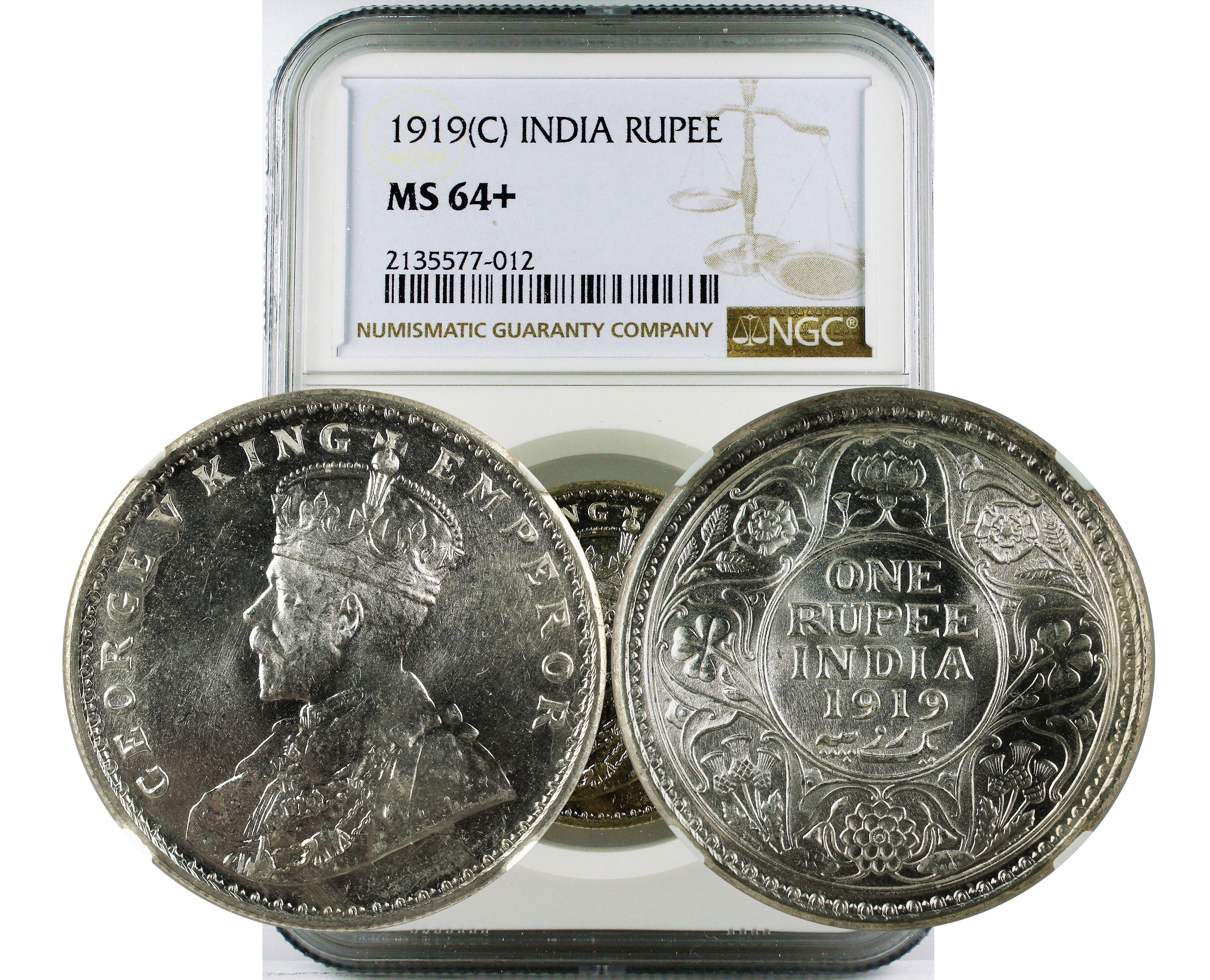 1919(C) INDIA RUPEE MS 64+