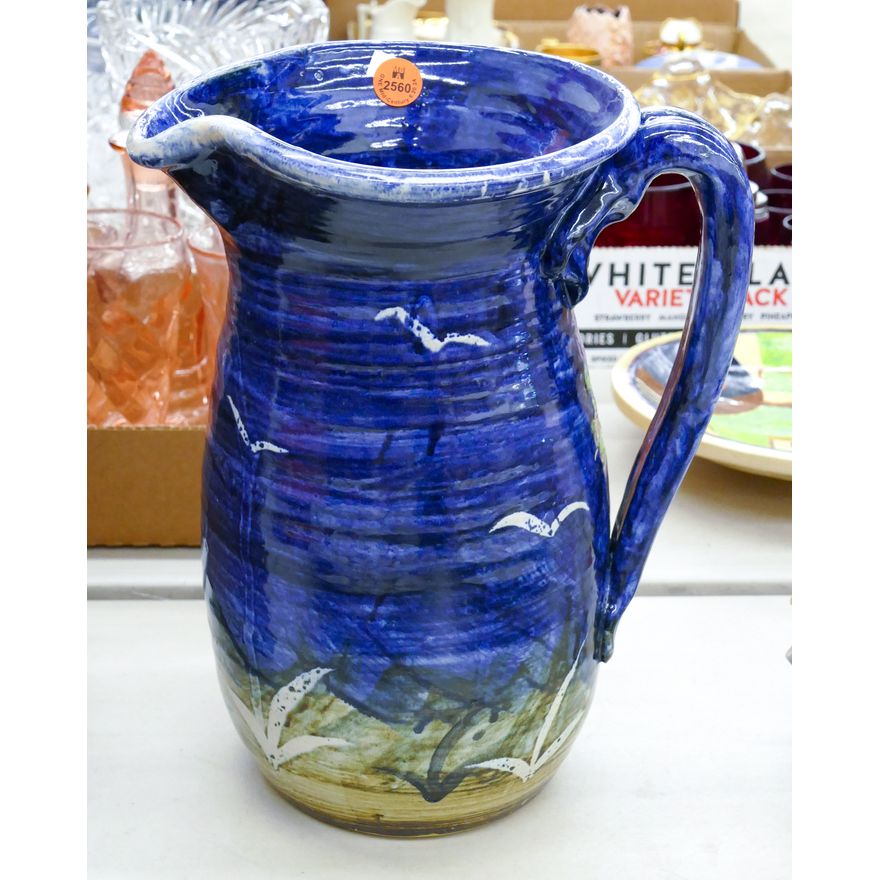 Northwest Seagulls Studio Pottery Pitcher 11.5''