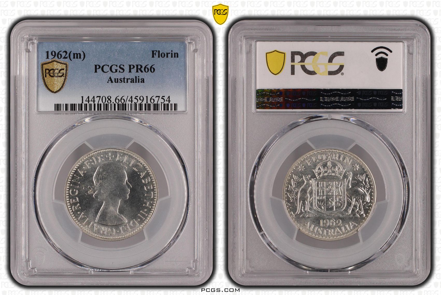1962(m) Australia Florin Silver PCGS - PR66 -754