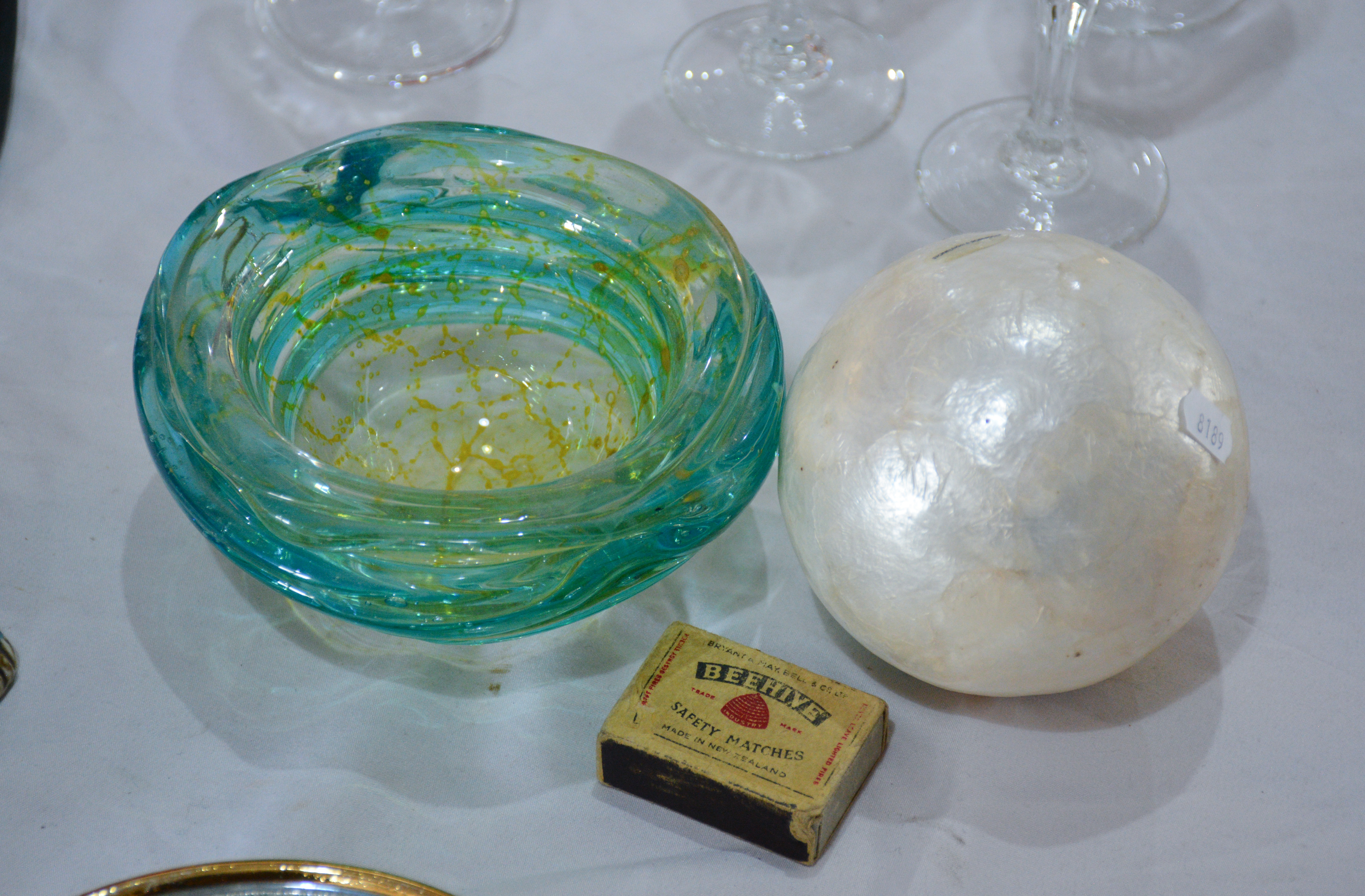 Quality Glass Trinket Bowl and Ball — NZ auction result