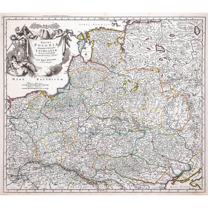 Johann Baptist Homann | Regni Poloniae Magnique Ducatus Lithuaniae…