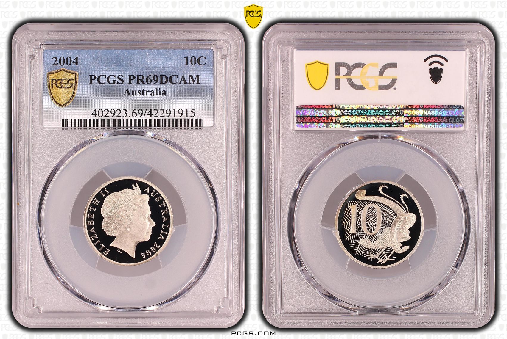 Ten Cent, 2004, Pcgs Pr69dcam