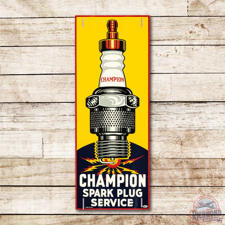 Champion Spark Plug Service Tin Sign TAC 9.5