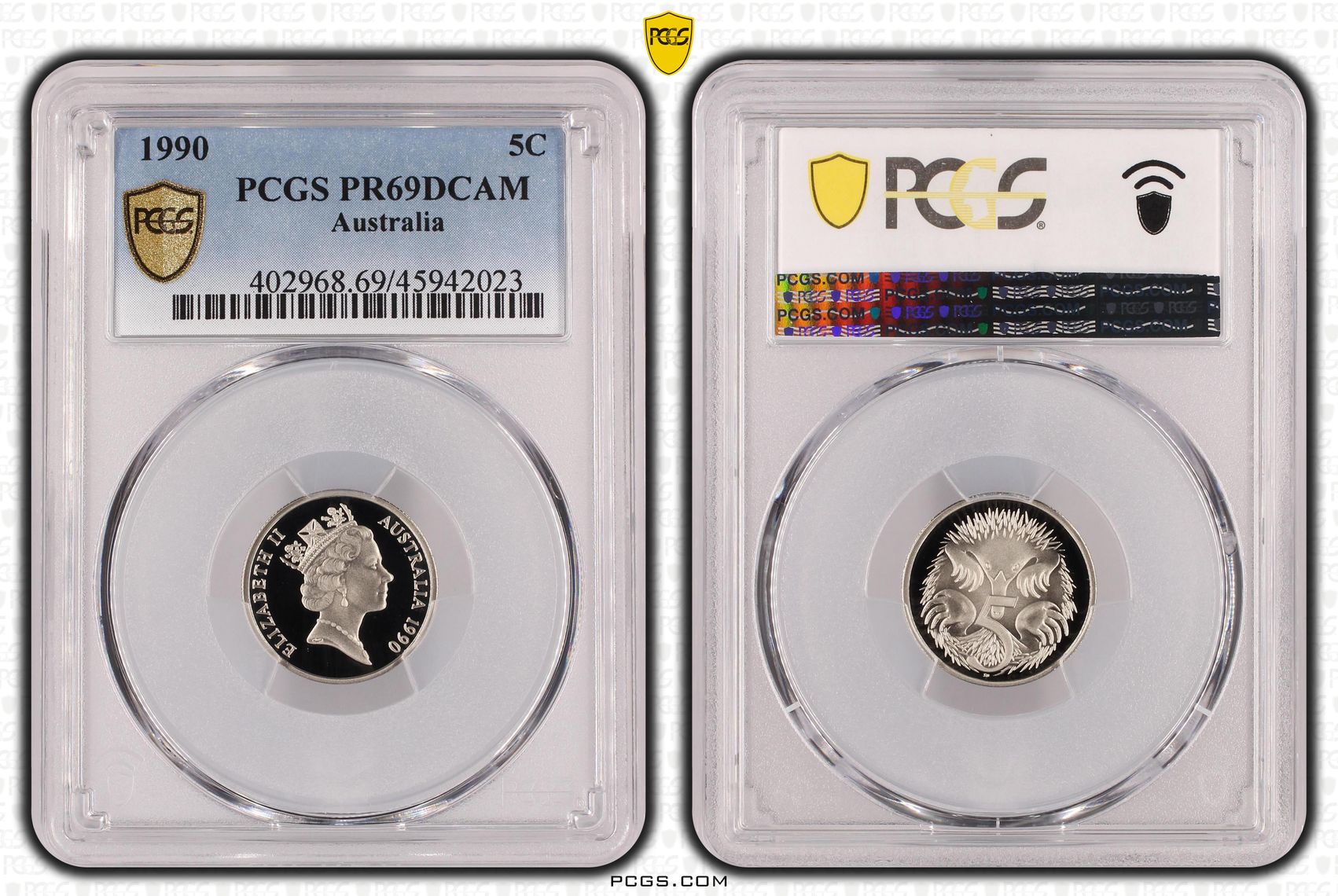 Five Cent, 1990, PCGS PR69DCAM
