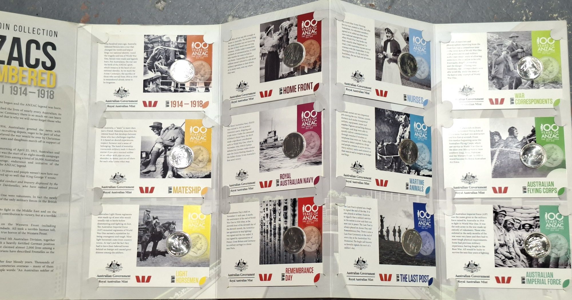2018 Anzac Remembers Coin Collection