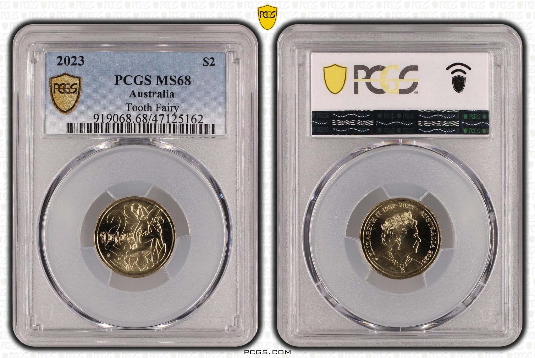 Elizabeth II, Tooth Fairy, Two Dollar, 2023, PCGS MS68