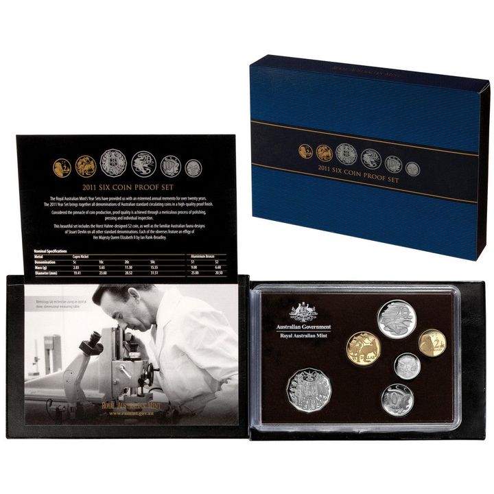 2011 Royal Australian Mint Six Coin Proof Coin Set