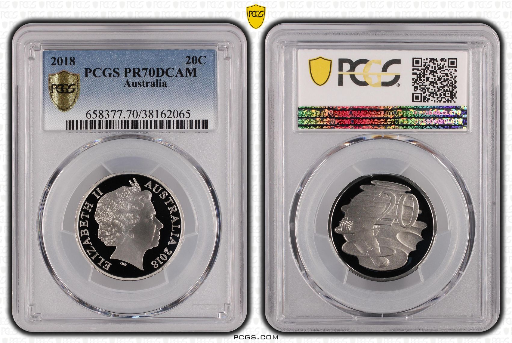 Twenty Cent, 2018, PCGS PR70DCAM