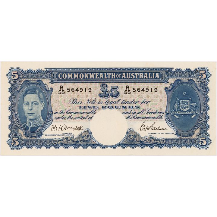 Armitage/McFarlane, Five Pounds, 1941,  EF