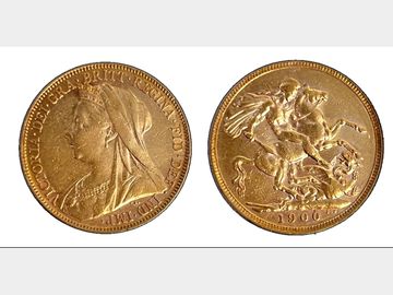 1900 VICTORIA OLD HEAD LONDON MINT GOLD SOVEREIGN