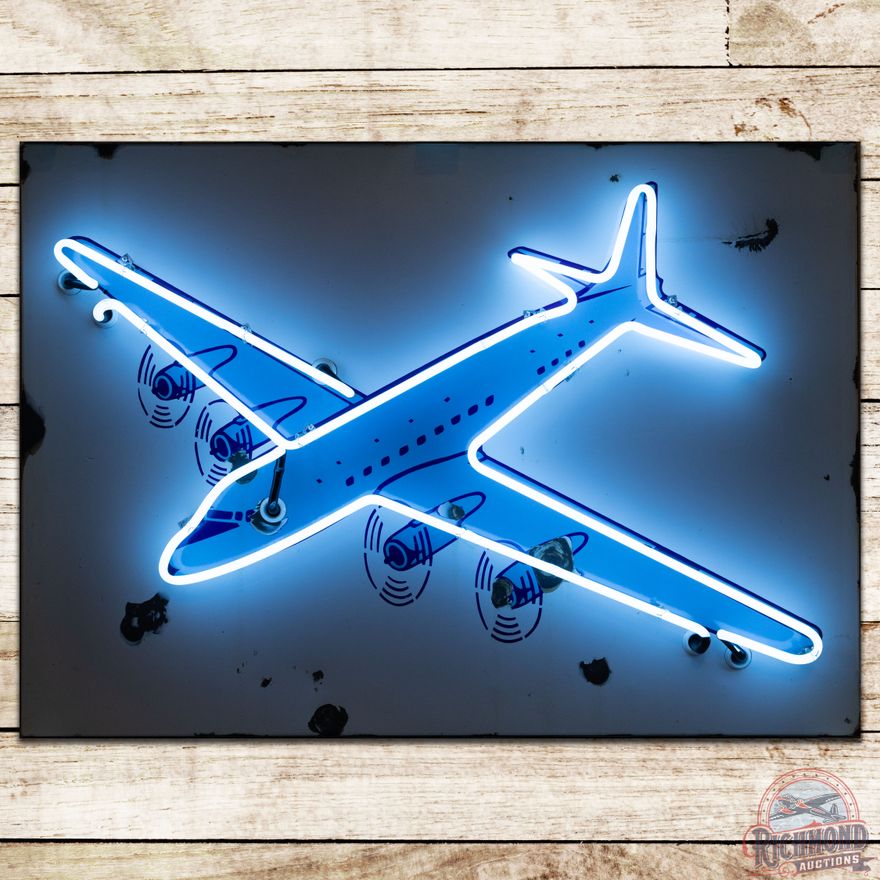 Fantastic Aviation Porcelain Neon Sign With Airplane