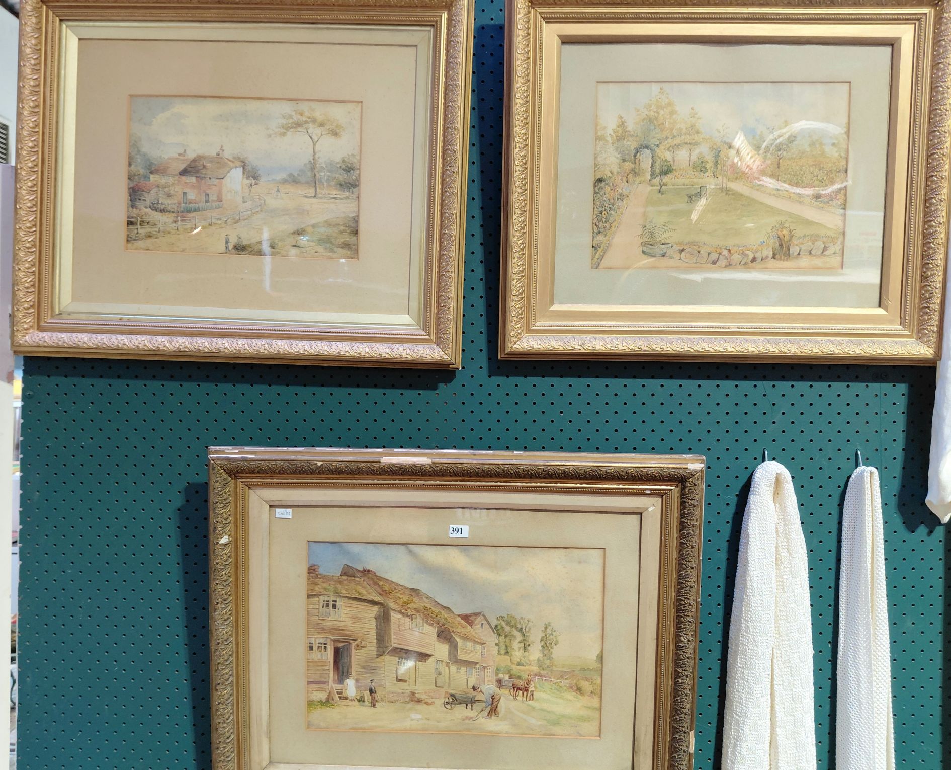 391 · THREE 19TH CENTURY WATER COLOURS