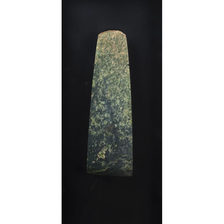 Toki/Adze - Large mottled medium green pounamu toki