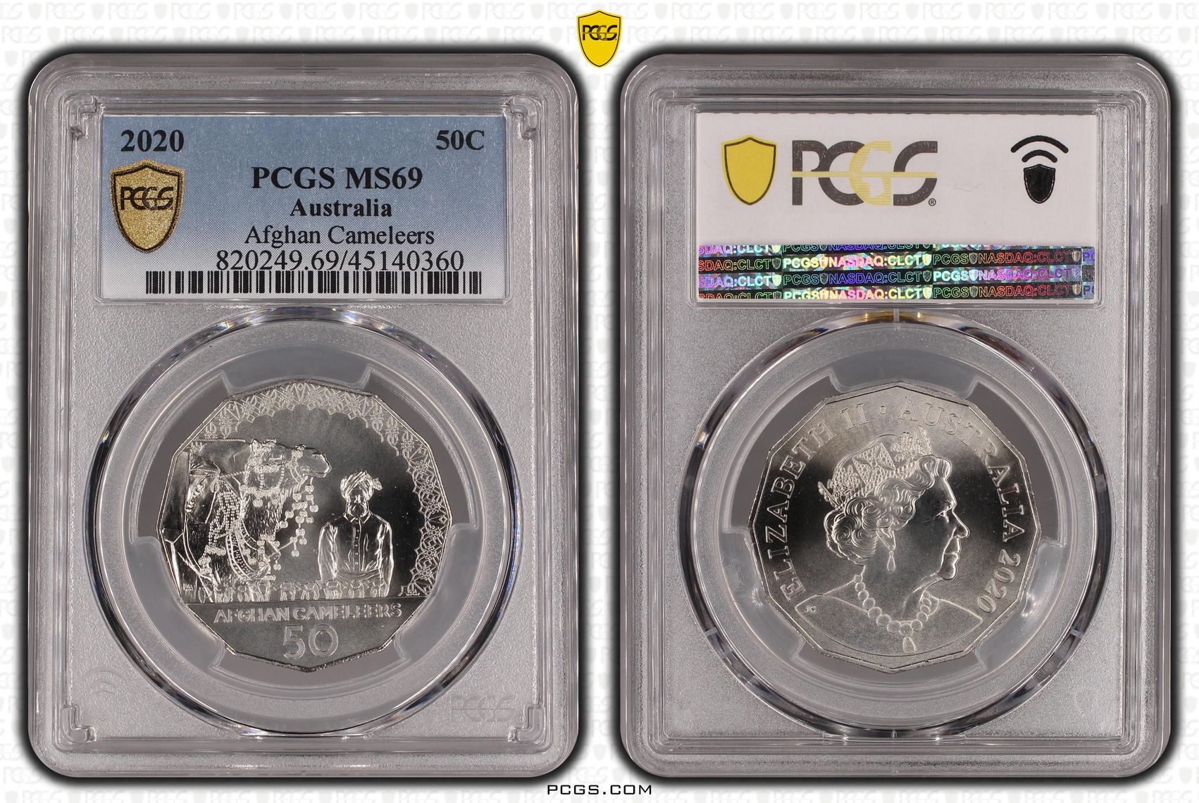 Afghan Cameleers, Fifty Cent, 2020, PCGS MS69