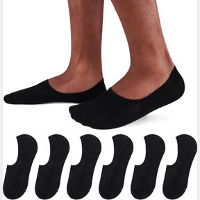 SIXDAYSOX NO SHOW SOCKS MEN 6/8 PACK INVISIBLE LOW CUT SOCKS NON SLIP SHORT SOCKS SIZE 5-11/10-13