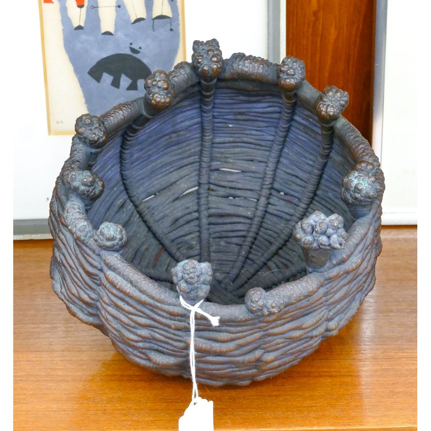 Northwest Craftsman Bronze Twig Basket 8''x9''