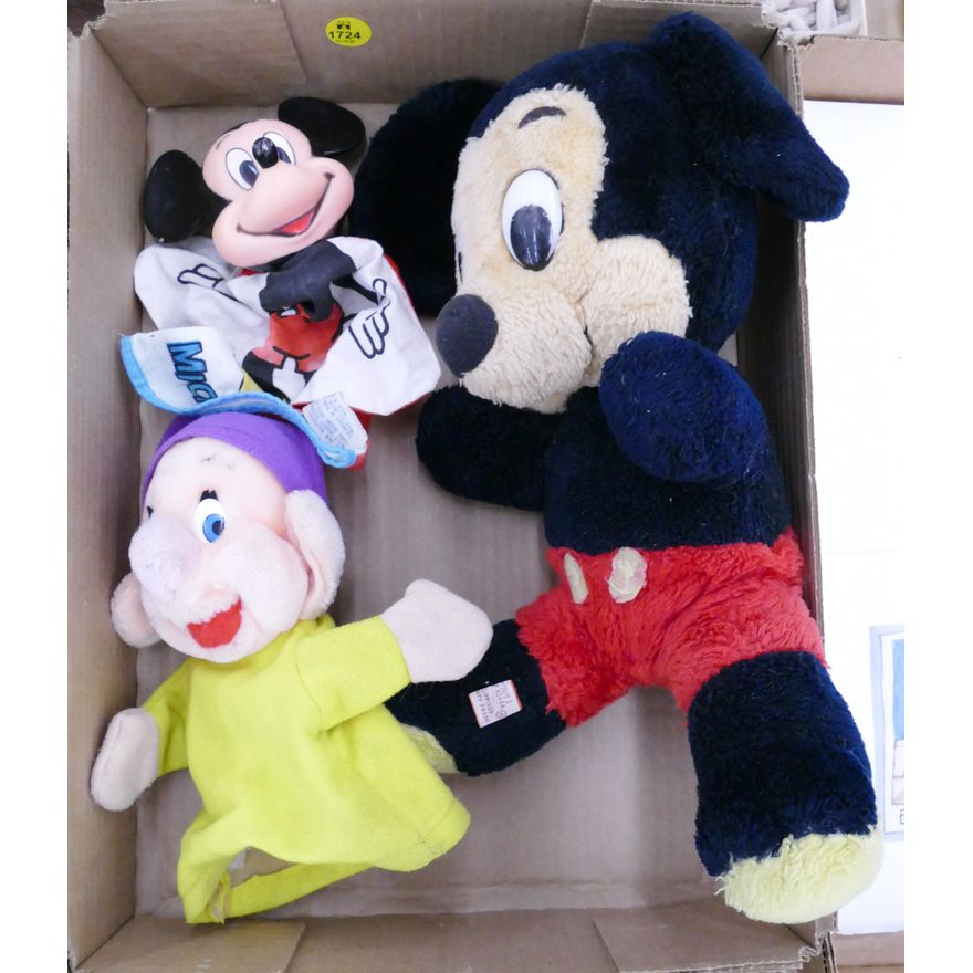 Box Vintage Disney Plush Toys