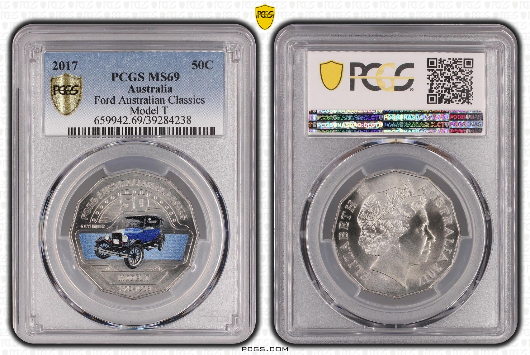Ford Australian Classics - Model T, Fifty Cent, 2017, PCGS MS69