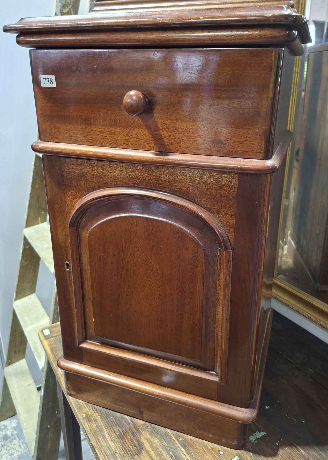 Victorian Mahogany Bedside Cabinet